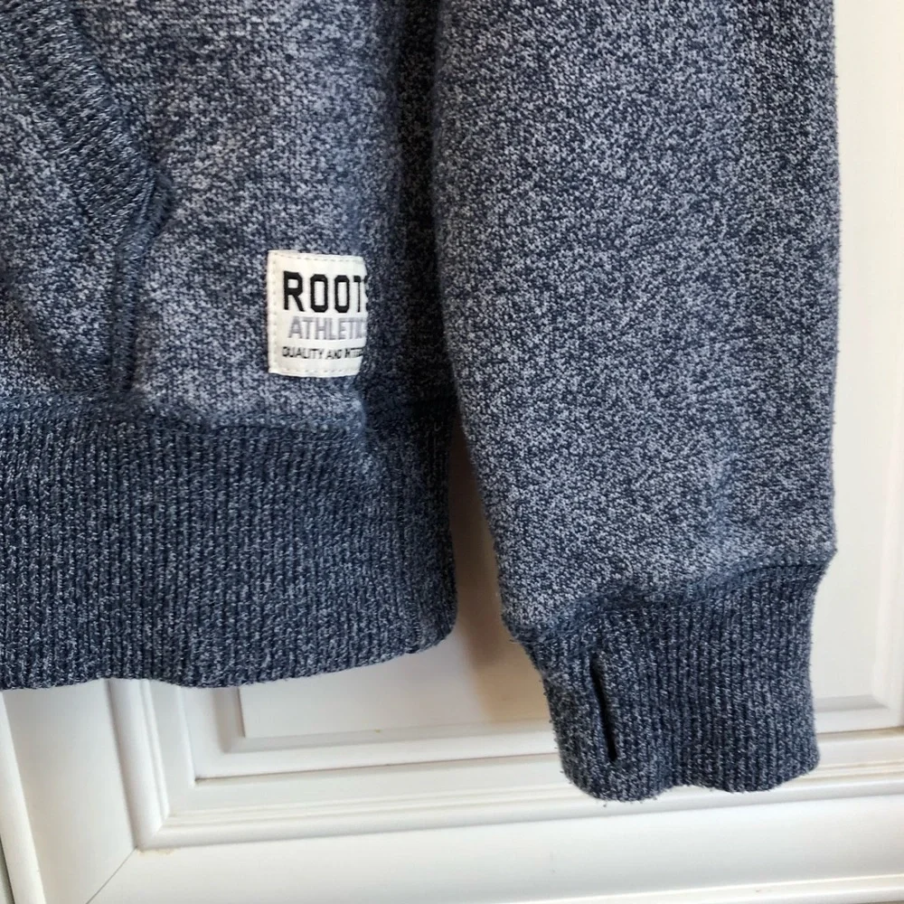Roots blue salt and pepper kangaroo pouch hoodie - Picture 5 of 10